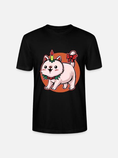 Jul Grim Jul Kat Fisse Xmas Kat - Stanley Stella CRAFTER unisex økologisk-T-shirt - sort