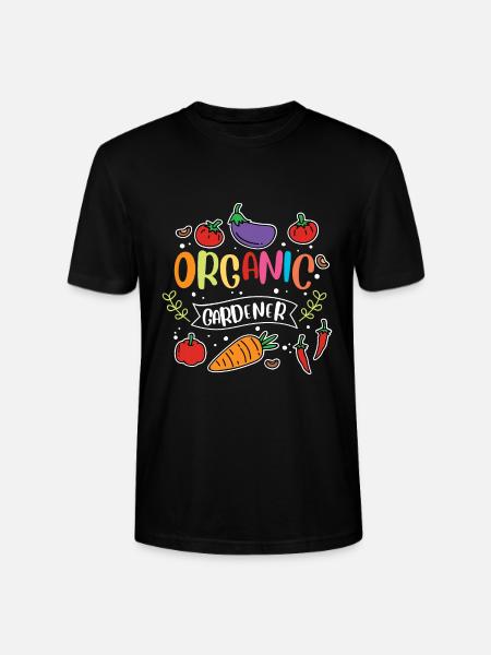 Organic Gardener Vegetables - Stanley/Stella CRAFTER Unisex Organic T-Shirt - black