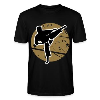 Karate Combat Sport - Stanley/Stella CRAFTER Unisex Organic T-Shirt - black - Front - Alina (178cm) & Michal (187cm)