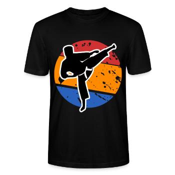Karate Combat Sport - Stanley/Stella CRAFTER Unisex Organic T-Shirt - black - Front - Alina (178cm) & Michal (187cm)