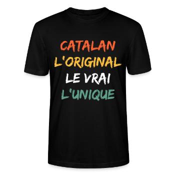 Catalan 3 - T-shirt bio CRAFTER Stanley Stella Unisexe - noir - Devant - Alina (178cm) & Michal (187cm)