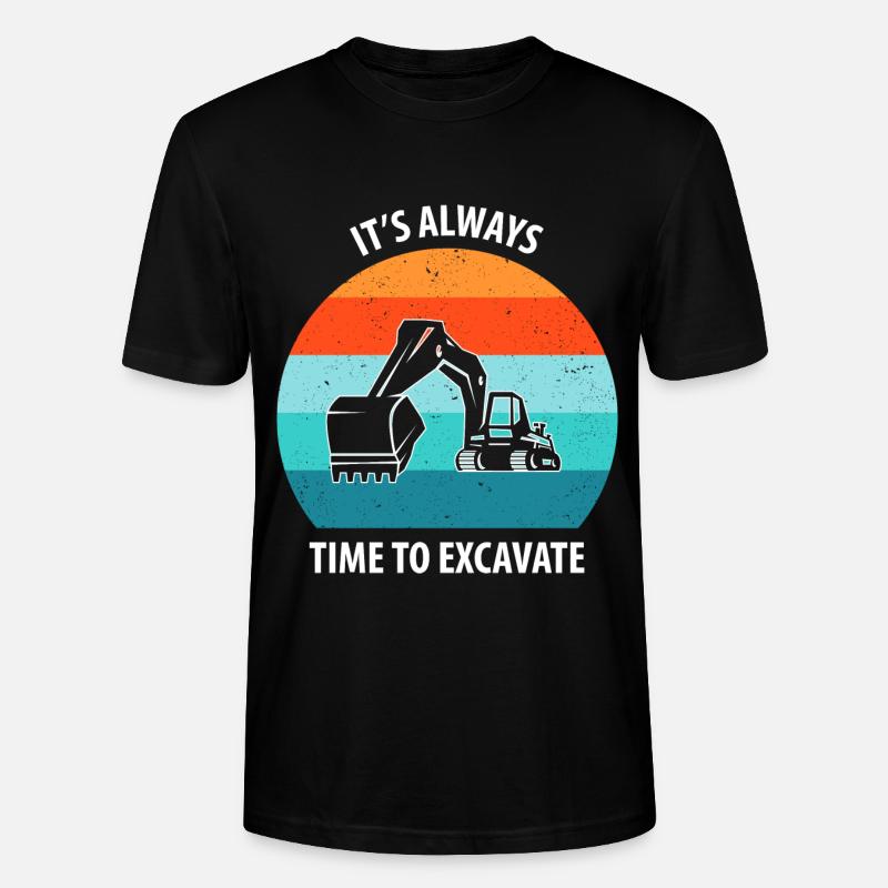 Bagger Baggerfahrer Baggerwagen - Stanley/Stella Unisex Bio-T-Shirt CRAFTER - Schwarz