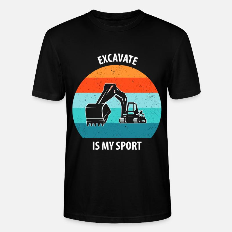 Bagger Baggerfahrer Baggerwagen - Stanley/Stella Unisex Bio-T-Shirt CRAFTER - Schwarz