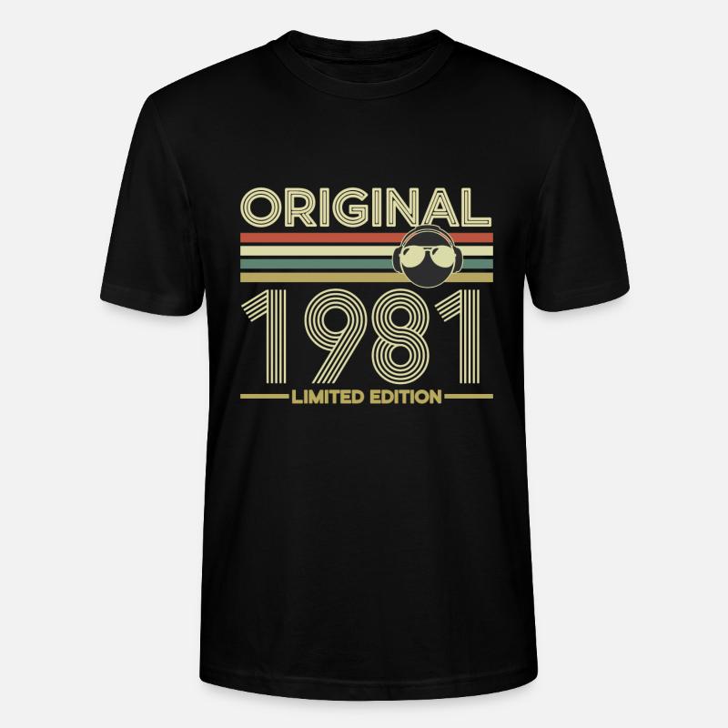 1981 - Stanley/Stella Unisex Bio-T-Shirt CRAFTER - Schwarz
