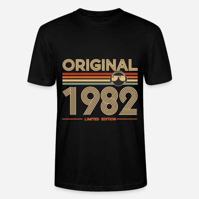 1982 - T-shirt bio CRAFTER Stanley Stella Unisexe - noir