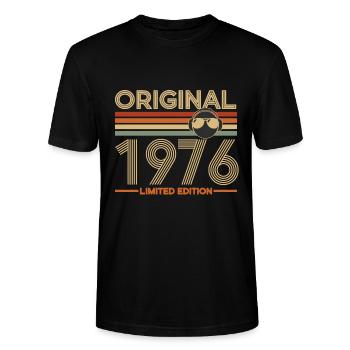 1976 - T-shirt bio CRAFTER Stanley Stella Unisexe - noir - Devant - Alina (178cm) & Michal (187cm)