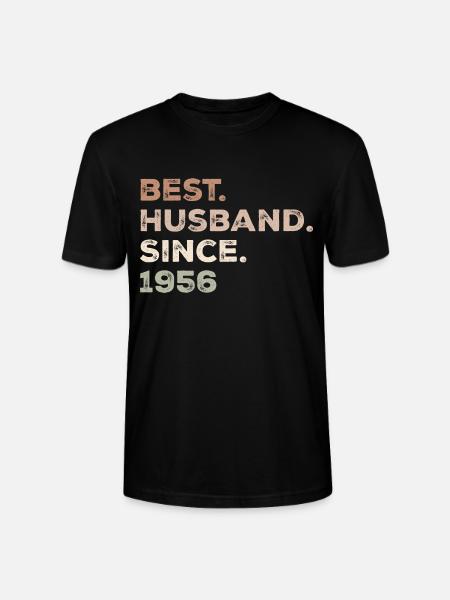 Bester Ehemann seit 1956 Jubiläumsgeschenk - Stanley/Stella Unisex Bio-T-Shirt CRAFTER - Schwarz