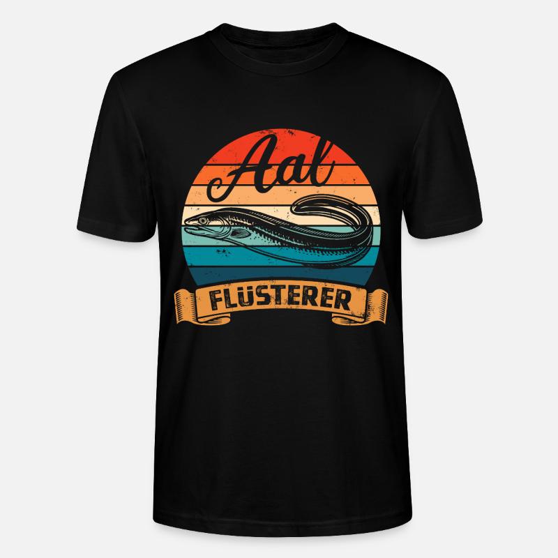 Aal Flüsterer - Fisch - Angler Geschenk - Stanley/Stella Unisex Bio-T-Shirt CRAFTER - Schwarz