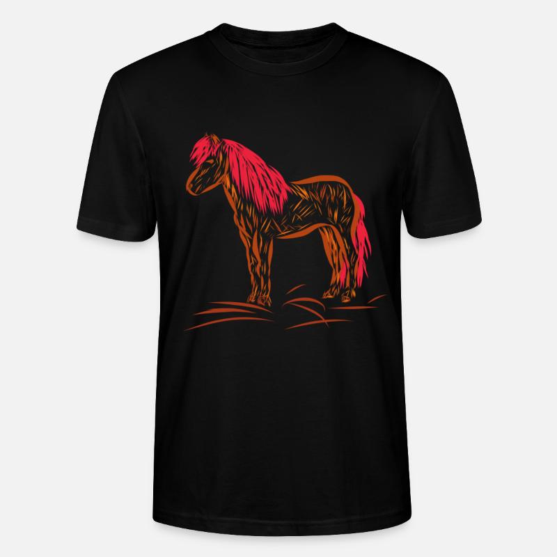 Pferd - Stanley/Stella Unisex Bio-T-Shirt CRAFTER - Schwarz