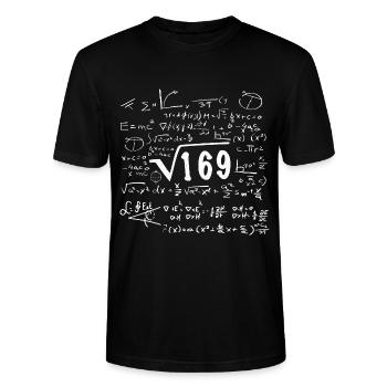 Wurzel 169 Geburtstag Mathematik - Stanley/Stella Unisex Bio-T-Shirt CRAFTER - Schwarz - Vorne - Alina (178cm) & Michal (187cm)