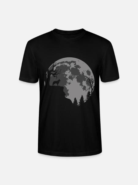 Belgian Belgian Shepherd Tervuren Moon - Stanley/Stella CRAFTER Unisex Organic T-Shirt - black