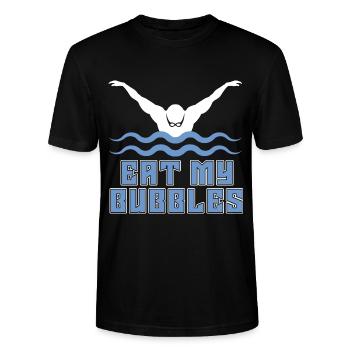 Schwimmen Schwimmer - Stanley/Stella Unisex Bio-T-Shirt CRAFTER - Schwarz - Vorne - Alina (178cm) & Michal (187cm)