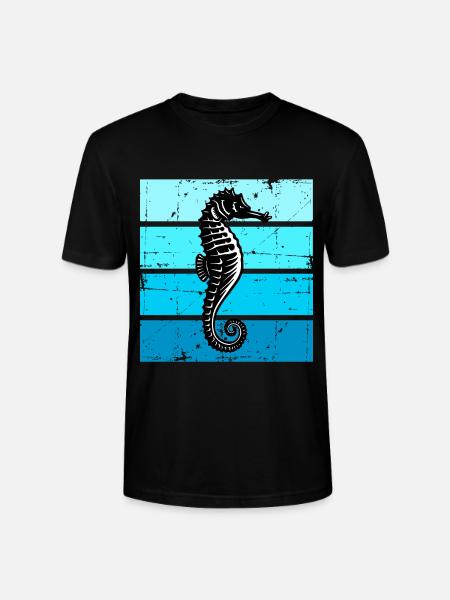 Seepferdchen Meereslebewesen Seepferd - Stanley/Stella Unisex Bio-T-Shirt CRAFTER - Schwarz