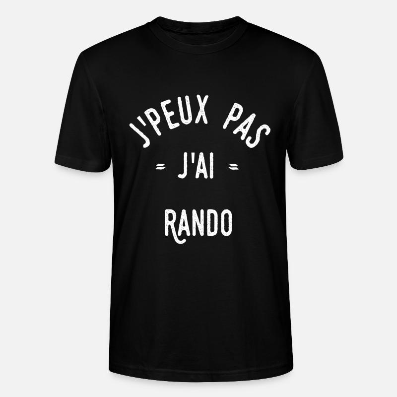 J’peux pas j’ai rando - T-shirt bio CRAFTER Stanley Stella Unisexe - noir