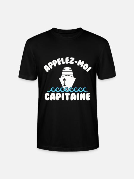 Appelez moi capitaine - T-shirt bio CRAFTER Stanley Stella Unisexe - noir