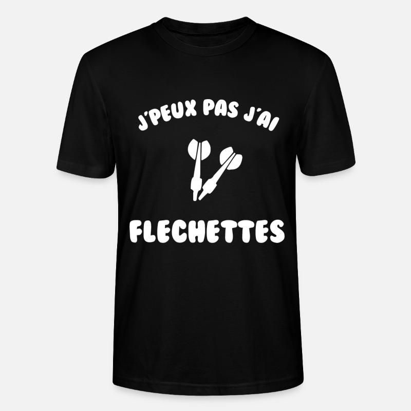 J’peux pas j’ai fléchette - T-shirt bio CRAFTER Stanley Stella Unisexe - noir