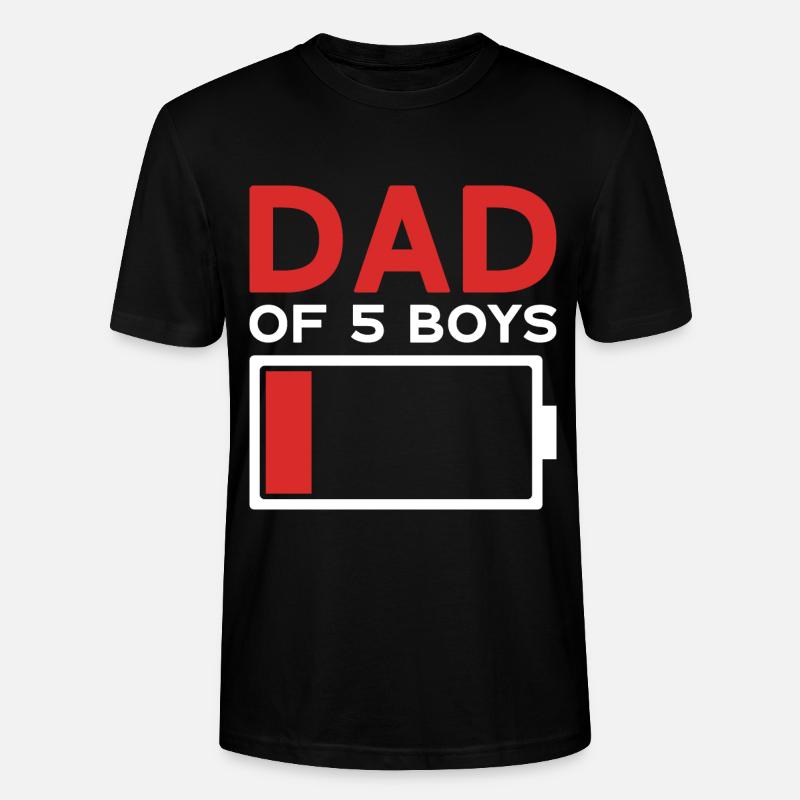 PAPA DE 5 GARÇONS - T-shirt bio CRAFTER Stanley Stella Unisexe - noir