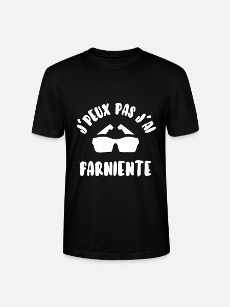 J’peux pas j’ai farniente - T-shirt bio CRAFTER Stanley Stella Unisexe - noir