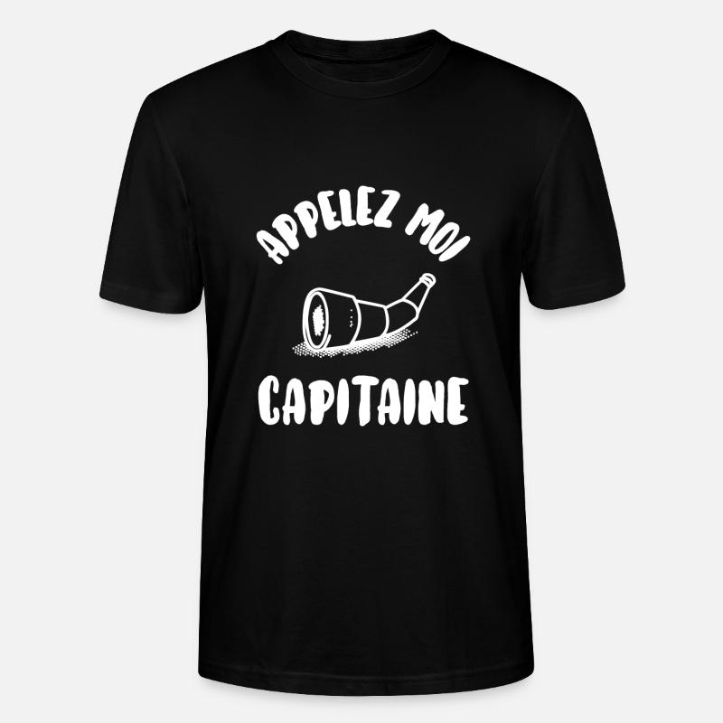 Appelez moi capitaine - T-shirt bio CRAFTER Stanley Stella Unisexe - noir