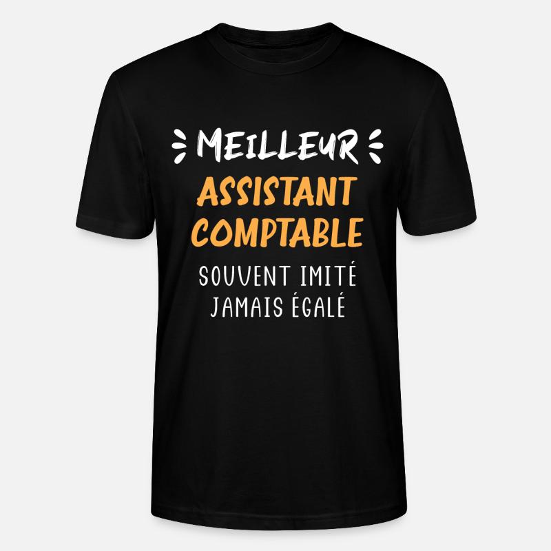 Meilleur assistant comptable - T-shirt bio CRAFTER Stanley Stella Unisexe - noir