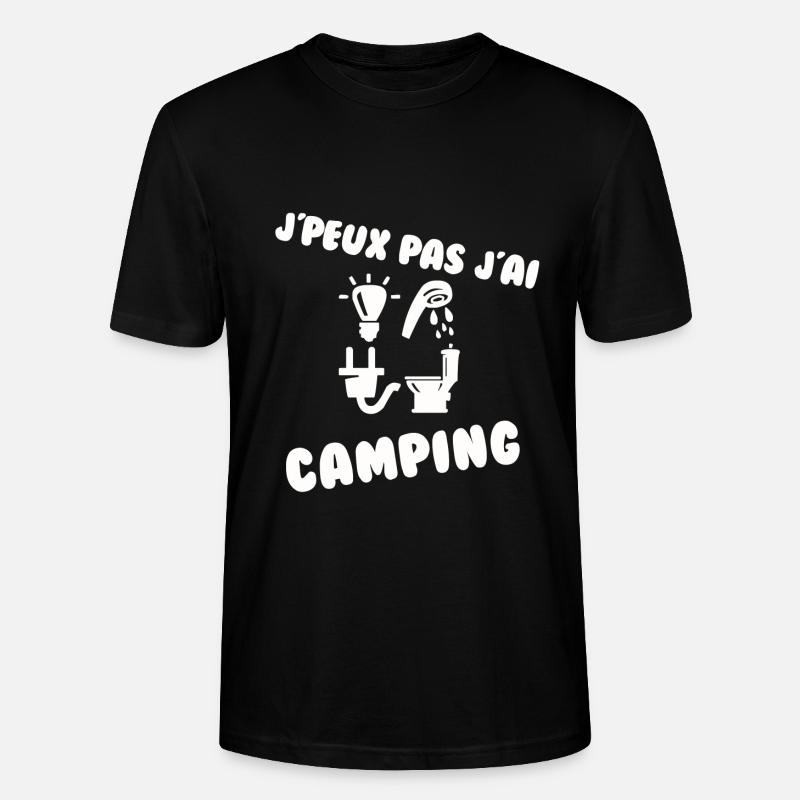 J’peux pas j’ai camping - T-shirt bio CRAFTER Stanley Stella Unisexe - noir