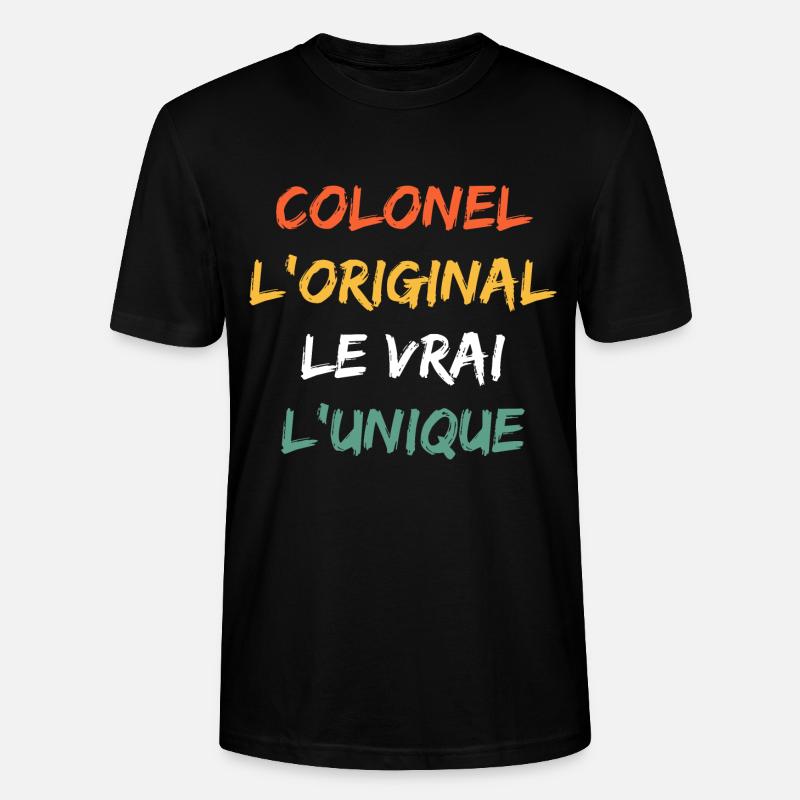 colonel - T-shirt bio CRAFTER Stanley Stella Unisexe - noir