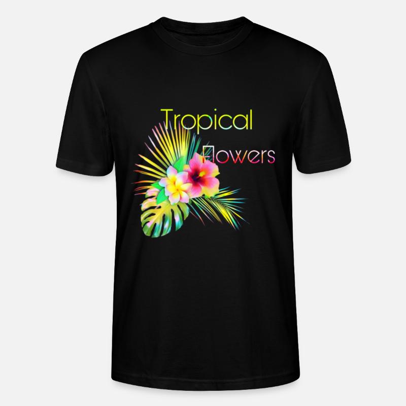 Fleur tropicale - Stanley/Stella Unisex Bio-T-Shirt CRAFTER - Schwarz