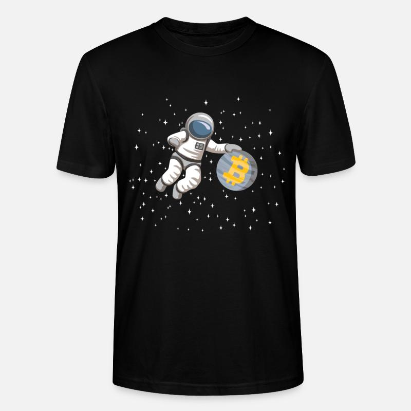 Astronaut Bitcoin - Stanley/Stella Unisex Bio-T-Shirt CRAFTER - Schwarz