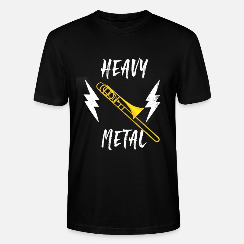 Trombone heavy metal - T-shirt bio CRAFTER Stanley Stella Unisexe - noir