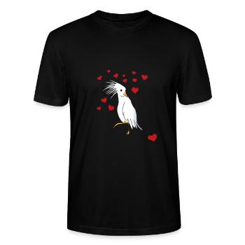 My love hood - Stanley/Stella CRAFTER Unisex Organic T-Shirt - black - Front - Alina (178cm) & Michal (187cm)