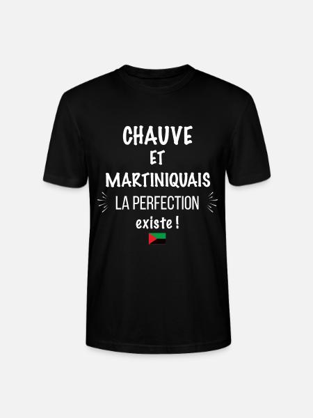 Martiniquais chauve parfait humour Martinique - T-shirt bio CRAFTER Stanley Stella Unisexe - noir