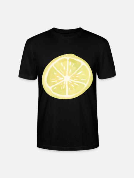 Lemon slice - Stanley/Stella CRAFTER Unisex Organic T-Shirt - black
