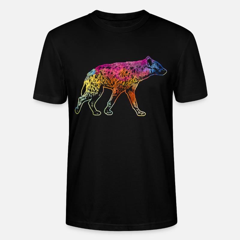 Hyäne - Stanley/Stella Unisex Bio-T-Shirt CRAFTER - Schwarz