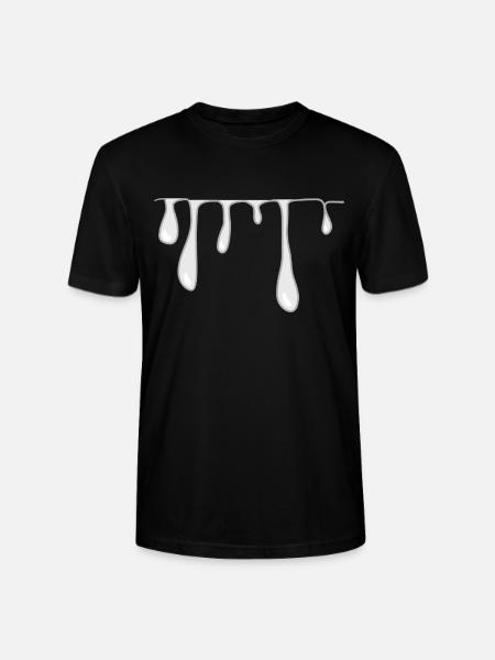 drops slime line pattern - Stanley/Stella CRAFTER Unisex Organic T-Shirt - black