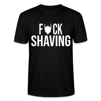 Fuck Shaving - Stanley/Stella CRAFTER Unisex Organic T-Shirt - black - Front - Alina (178cm) & Michal (187cm)