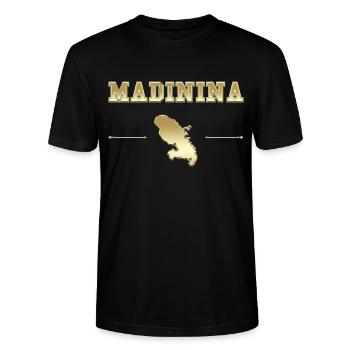 Madinina Or Cadeau île de la Martinique Beau Pays - T-shirt bio CRAFTER Stanley Stella Unisexe - noir - Devant - Alina (178cm) & Michal (187cm)
