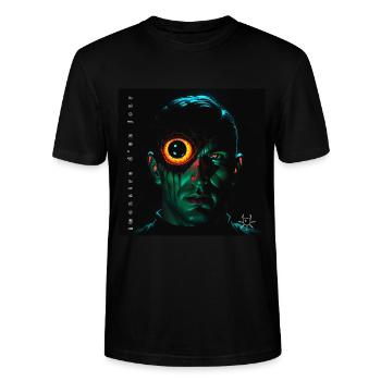 Monster #024 BioBorg - Stanley/Stella Unisex Bio-T-Shirt CRAFTER - Schwarz - Vorne - Alina (178cm) & Michal (187cm)
