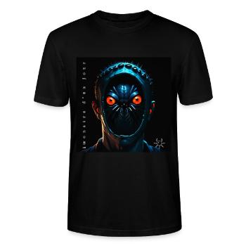 Monster #026 They're already here! - Stanley/Stella CRAFTER Unisex Organic T-Shirt - black - Front - Alina (178cm) & Michal (187cm)