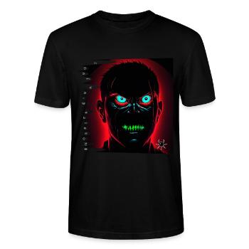 Monster #041 Monster Wrath!! - Stanley/Stella CRAFTER Unisex Organic T-Shirt - black - Front - Alina (178cm) & Michal (187cm)