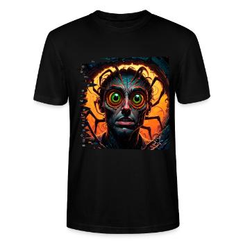 Monster #045 Under the Influence - Stanley/Stella CRAFTER Unisex Organic T-Shirt - black - Front - Alina (178cm) & Michal (187cm)
