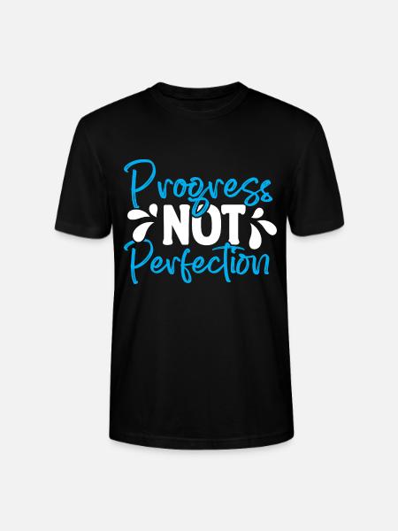 Progress instead of perfection Self-love - Stanley/Stella CRAFTER Unisex Organic T-Shirt - black