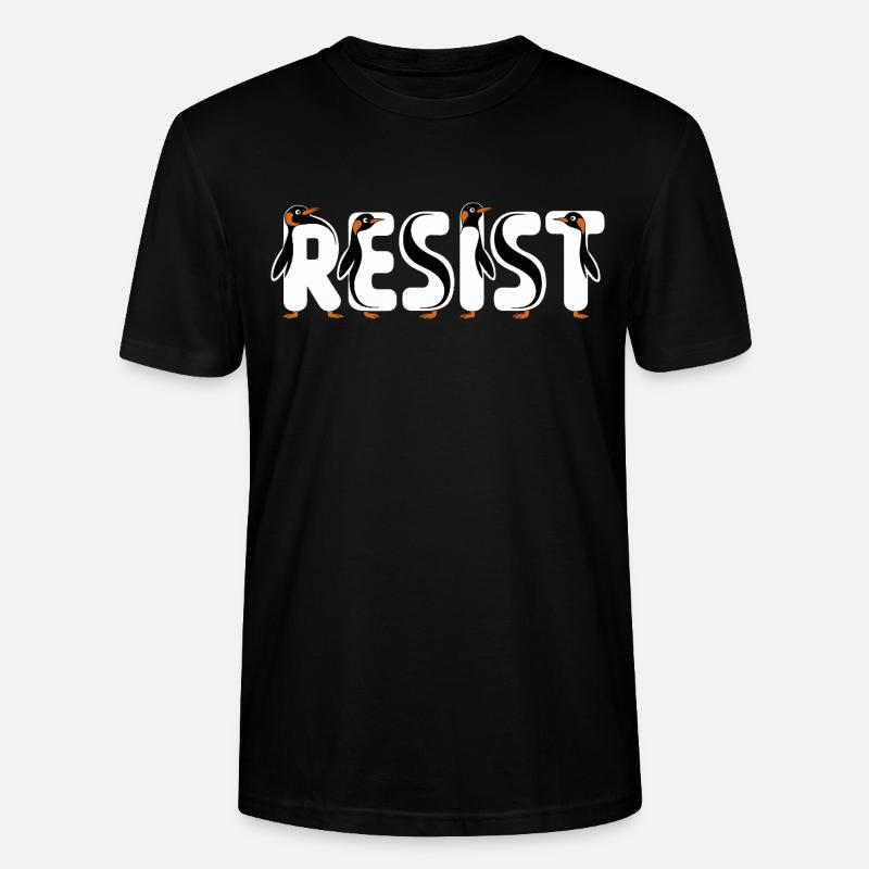 Pingouin Proteste Résistance Taxes - T-shirt bio CRAFTER Stanley Stella Unisexe - noir