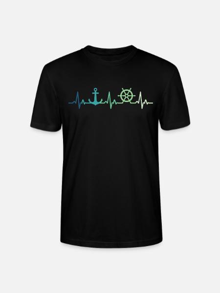 Ankerherzschlag Matrose Geschenk Matrose - Stanley/Stella Unisex Bio-T-Shirt CRAFTER - Schwarz
