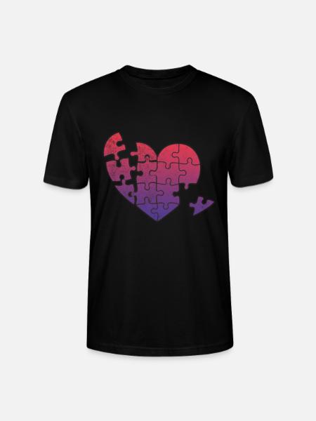 Herz - Stanley/Stella Unisex Bio-T-Shirt CRAFTER - Schwarz