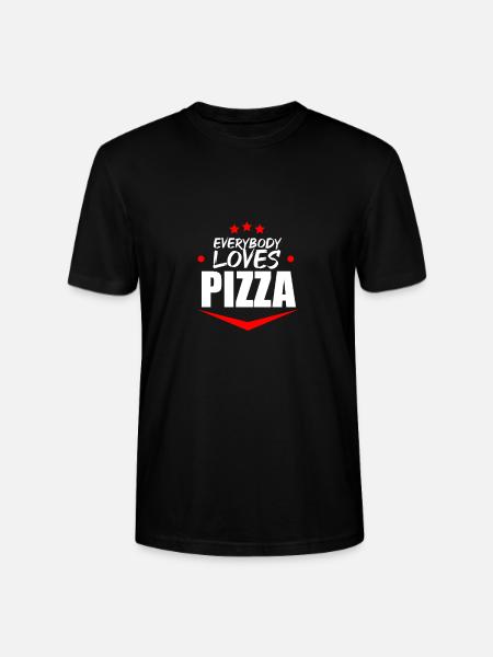 Pizza love - Stanley/Stella CRAFTER Unisex Organic T-Shirt - black