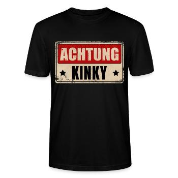 ACHTUNG KINKY - Stanley/Stella Unisex Bio-T-Shirt CRAFTER - Schwarz - Vorne - Alina (178cm) & Michal (187cm)