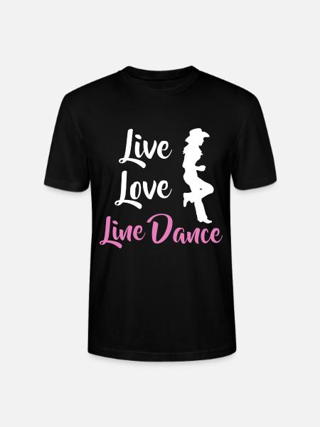 Live Love Line Dance Country Music Saying - Stanley/Stella CRAFTER Unisex Organic T-Shirt - black