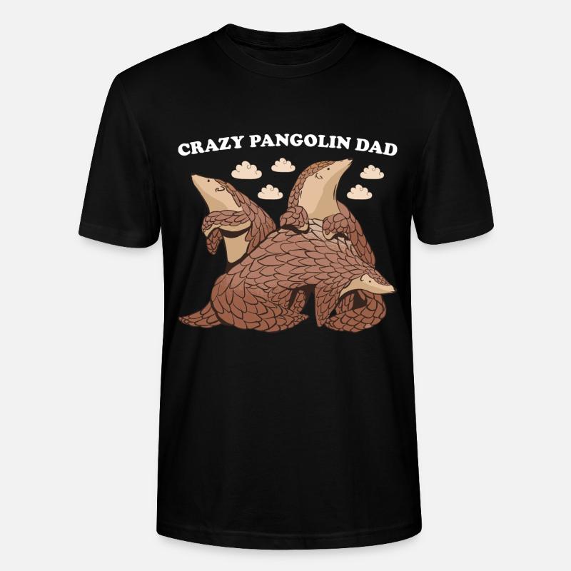Crazy Pangolin Dad Pangolin - Stanley/Stella Unisex Bio-T-Shirt CRAFTER - Schwarz
