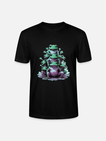 Funny frogs - Stanley/Stella CRAFTER Unisex Organic T-Shirt - black