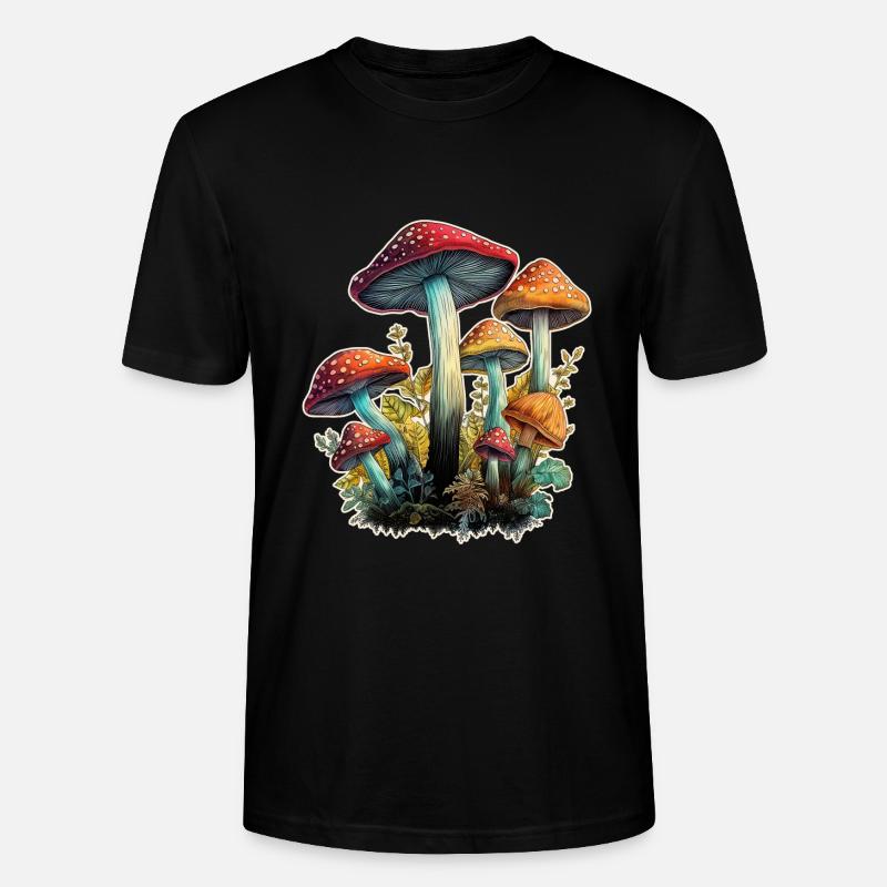 Champignons Crapaud Tabourets - T-shirt bio CRAFTER Stanley Stella Unisexe - noir